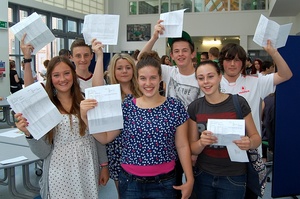 GCSE results day at Abbeywood Community School, Stoke Gifford.